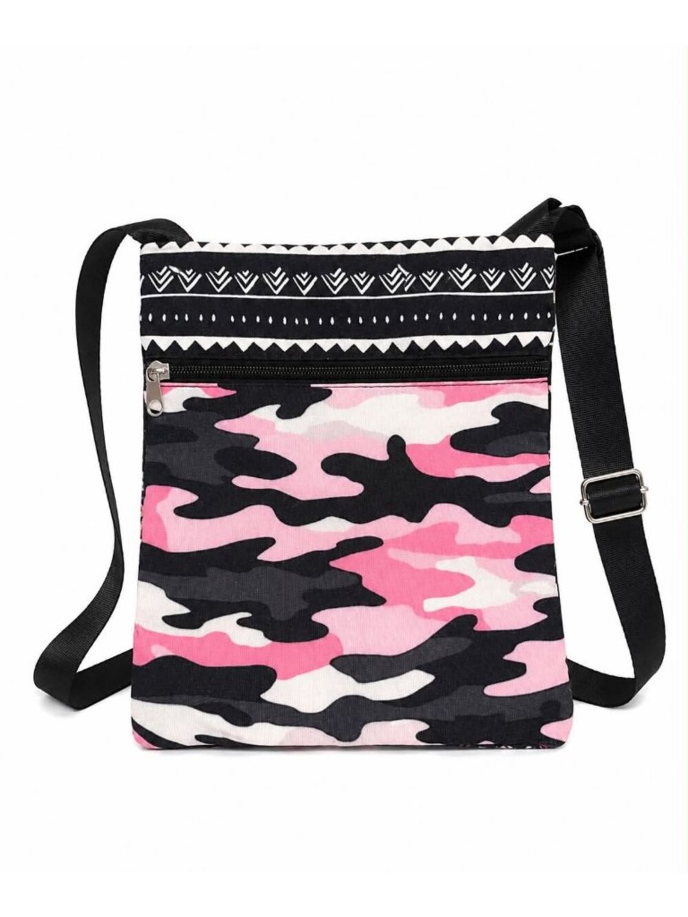 Pink Camouflage Crossbody Bag